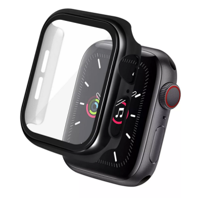 Apple Watch SE (2022) 44mm Tempered Glass dzidrs ekrāna aizsargstikls ar rāmi | Vacins.lv