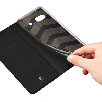 „Dux Ducis“ Skin Google Pixel 7A открываемый чёрный кожаный чехол - книжка | Vacins.lv