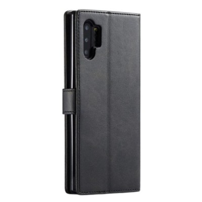 „Lc.Imeeke“ Samsung Galaxy Note 10+ (N975F) открываемый чёрный кожаный чехол - книжка | Vacins.lv