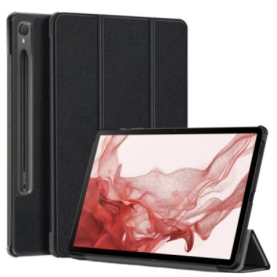 Samsung Galaxy Tab S9 11" / S9 FE 5G / S10 FE / S10 Lite atvēramais melns maciņš | Vacins.lv