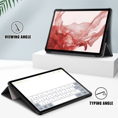 Samsung Galaxy Tab S9 11" / S9 FE 5G / S10 FE / S10 Lite atvēramais melns maciņš | Vacins.lv