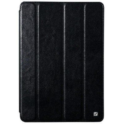 Greznais „HOCO“ Crystal sērijas ādas atvērams melns Apple iPad air futrālis / Vacins.lv