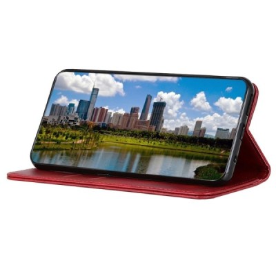Samsung Galaxy M23 (SM-M236B, SM-E236B) „Split“ красный кожаный чехол-книжка | Vacins.lv