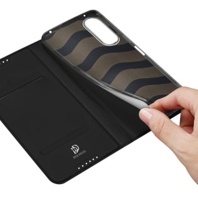 „Dux Ducis“ Skin serijos Sony Xperia 10 V черный кожаный чехол-книжка | Vacins.lv
