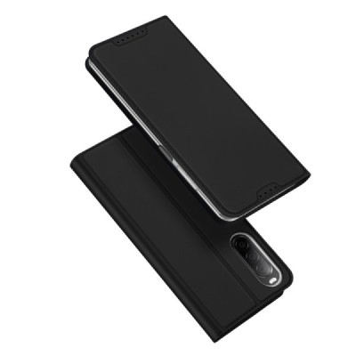 „Dux Ducis“ Skin serijos Sony Xperia 10 V черный кожаный чехол-книжка | Vacins.lv