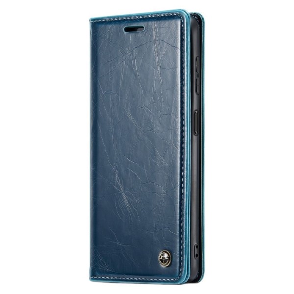 Кожиный чехол-книжка „CaseMe“ Leather - синий (Galaxy A54)