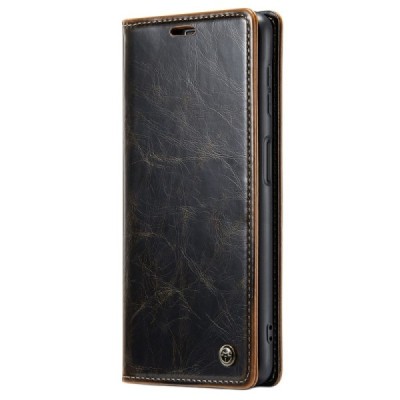 Samsung Galaxy A23 5G (SM-A236B, SM-M236B, SM-E236B) „CaseMe“ Leather solīds atvēramais ādas brūns maciņš - maks | Vacins.lv