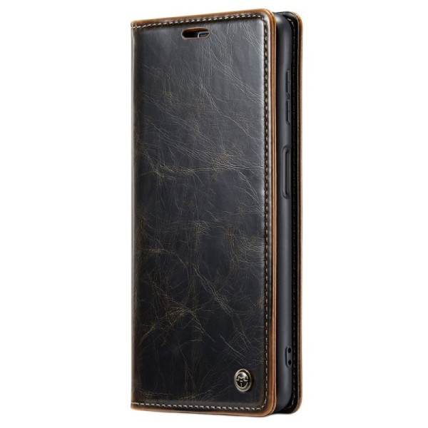 „CaseMe“ Leather solīds atvēramais ādas maciņš - brūns (Galaxy A23 5G / A23 4G / M23 / F23)