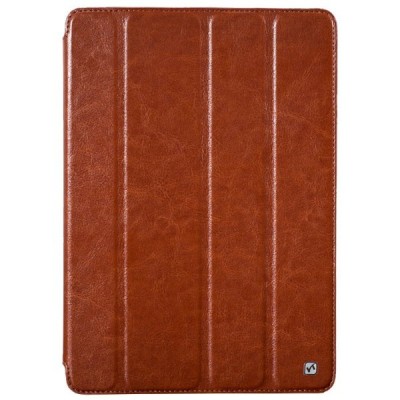 Greznais „HOCO“ Crystal sērijas ādas atvērams brūns Apple iPad air futrālis / Vacins.lv