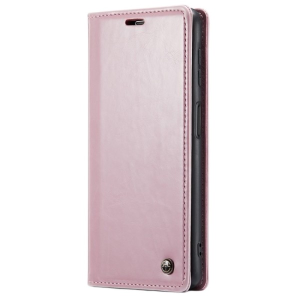 „CaseMe“ Leather solīds atvēramais ādas maciņš - rozs (Galaxy A23 5G / A23 4G / M23 / F23)