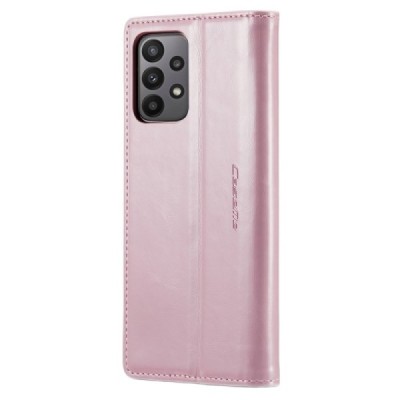 Samsung Galaxy A23 5G (SM-A236B, SM-M236B, SM-E236B) „CaseMe“ Leather solīds atvēramais ādas rozs maciņš - maks | Vacins.lv