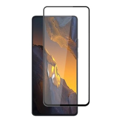 Xiaomi Redmi Note 12 Turbo (Poco F5 5G) Mocolo 2.5D Tempered Glass melns ekrāna aizsargstikls | Vacins.lv