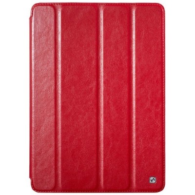 Greznais „HOCO“ Crystal sērijas ādas atvērams sarkans Apple iPad air futrālis / Vacins.lv