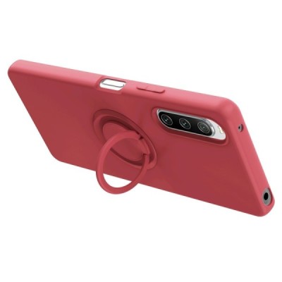 Твердый силиконовый чехол „Ring“ Kickstand (TPU) для Sony Xperia 10 V, красного цвета | Vacins.lv