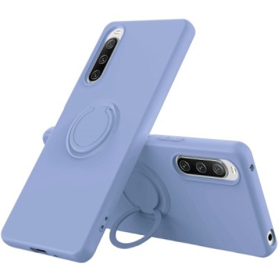 Твердый силиконовый чехол „Ring“ Kickstand (TPU) для Sony Xperia 10 V, фиолетового цвета | Vacins.lv