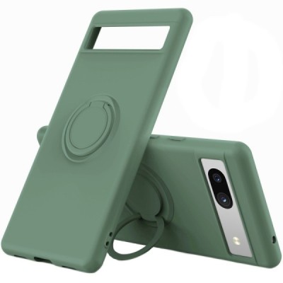 Твердый силиконовый чехол „Ring“ Kickstand (TPU) для Google Pixel 7A, зелёного цвета | Vacins.lv