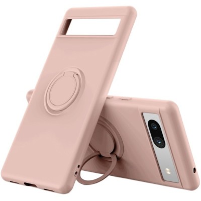 Твердый силиконовый чехол „Ring“ Kickstand (TPU) для Google Pixel 7A, розового цвета | Vacins.lv
