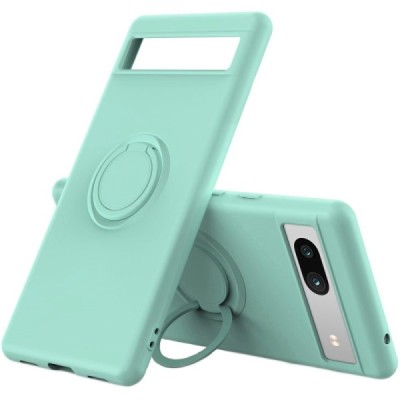 Твердый силиконовый чехол „Ring“ Kickstand (TPU) для Google Pixel 7A, мятного цвета | Vacins.lv