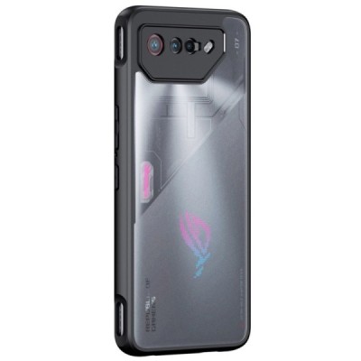 „Dux Ducis“ Aimo твердый силиконовый чехол (TPU) для Asus Rog Phone 7, Прозрачный / Края черного цвета | Vacins.lv