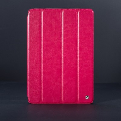 Greznais „HOCO“ Crystal sērijas ādas atvērams rozs Apple iPad air futrālis / Vacins.lv