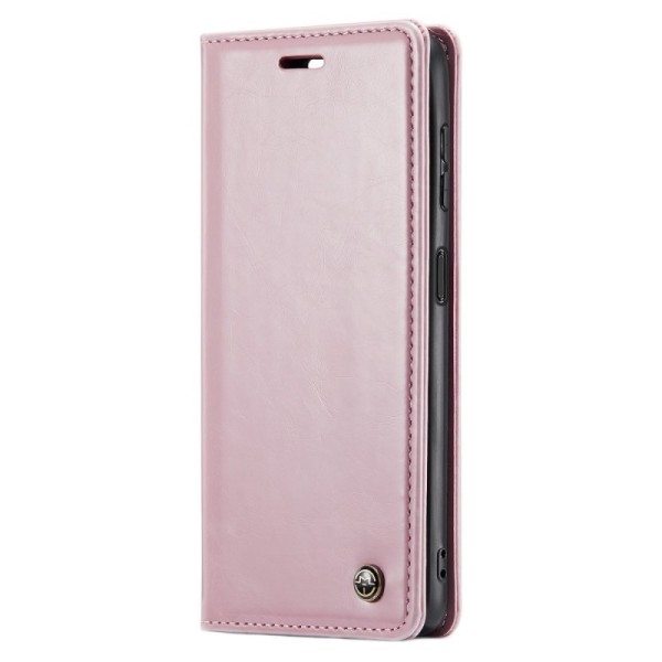 Кожиный чехол-книжка "CaseMe" Leather - розовый (Galaxy A34 5G)