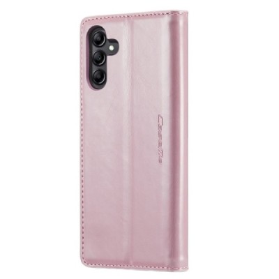 Samsung Galaxy A34 5G (SM-A346E) „CaseMe“ Leather открываемый розовый кожаный чехол - книжка | Vacins.lv