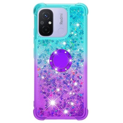 Xiaomi Redmi 12C (Redmi 11A) Shine Kickstand cieta silikona (TPU) piparmētru violeta apvalks | Vacins.lv