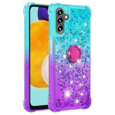 Samsung Galaxy A34 5G (SM-A346E) Shine Kickstand cieta silikona (TPU) piparmētru violeta apvalks | Vacins.lv