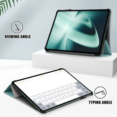 OnePlus Pad (Oppo Pad 2) открываемый черный кожаный чехол - книжка | Vacins.lv