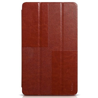 Greznais „HOCO“ Crystal sērijas ādas atvērams brūns Samsung Galaxy Tab S 8.4 T705 futrālis / Vacins.lv
