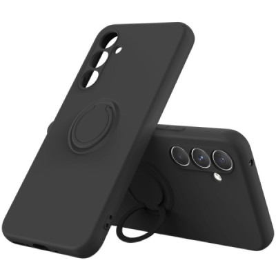 Samsung Galaxy A54 (SM-A546B) „Ring“ Kickstand (TPU) melns apvalks | vacins.lv