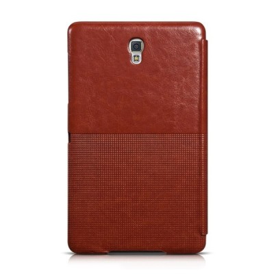 Greznais „HOCO“ Crystal sērijas ādas atvērams brūns Samsung Galaxy Tab S 8.4 T705 futrālis / Vacins.lv