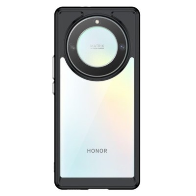 Huawei Honor Magic 5 Lite (Honor X9a) "Fashion" прозрачный чехол из твердого силикона (ТПУ) с черной окантовкой | Vacins.lv