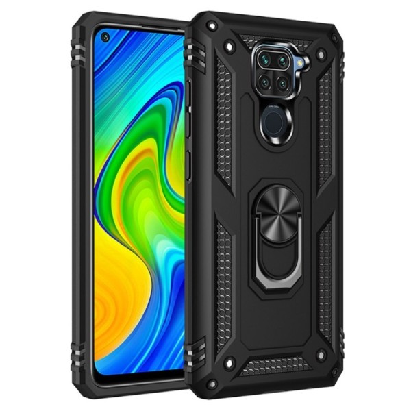 Противоударный чехол „Kickstand“ - черный (Redmi Note 9)