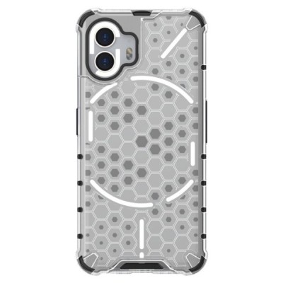 Honeycomb усиленная защита Nothing Phone 2 прозрачный твердый силикон (TPU) и пластиковый корпус | Vacins.lv