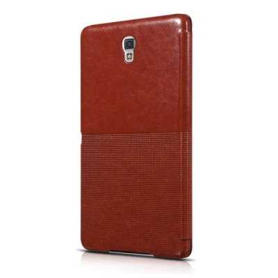 Greznais „HOCO“ Crystal sērijas ādas atvērams brūns Samsung Galaxy Tab S 8.4 T705 futrālis / Vacins.lv