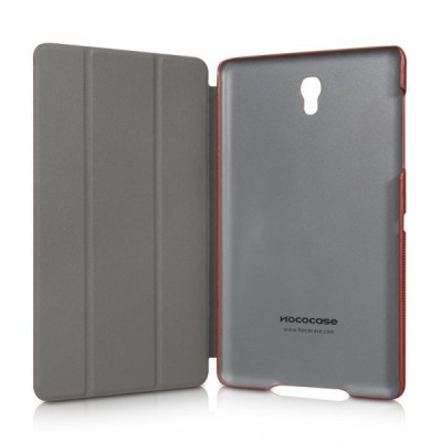 Greznais „HOCO“ Crystal sērijas ādas atvērams brūns Samsung Galaxy Tab S 8.4 T705 futrālis / Vacins.lv