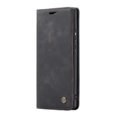 Huawei P smart 2019 (Honor 10 Lite) CaseMe Retro открываемый чёрный кожаный чехол - книжка | Priedai.lt