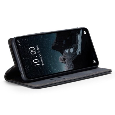 Xiaomi Redmi 12C (Redmi 11A) CaseMe Retro открываемый чёрный кожаный чехол - книжка | Vacins.lv