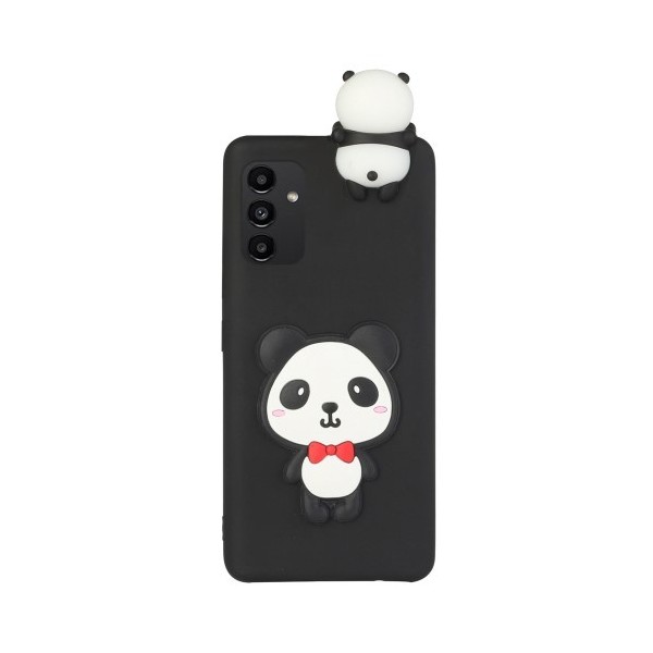 Твердый силиконовый чехол „Squezy“ Panda (TPU) - чёрный (Galaxy A14 5G / A14 4G)