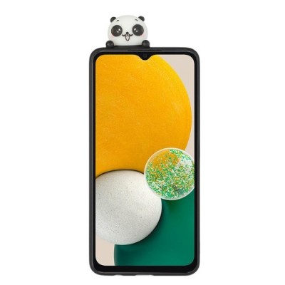 Samsung Galaxy A14 5G (SM-A146B, SM-A145F) „Squezy“ Panda твердый силиконовый чехол TPU чёрного цвета | Vacins.lv