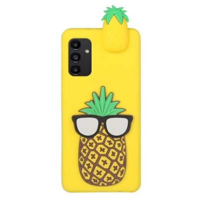 Samsung Galaxy A14 5G (SM-A146B, SM-A145F) „Squezy“ Pineapple твердый силиконовый чехол TPU жёлтого цвета | Vacins.lv