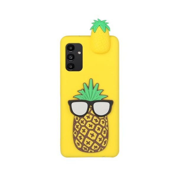 Твердый силиконовый чехол „Squezy“ Pineapple (TPU) - жёлтый (Galaxy A14 5G / A14 4G)