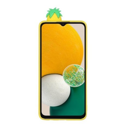 Samsung Galaxy A14 5G (SM-A146B, SM-A145F) „Squezy“ Pineapple твердый силиконовый чехол TPU жёлтого цвета | Vacins.lv