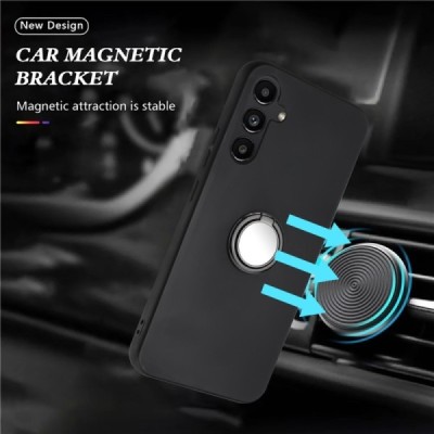 Samsung Galaxy A14 5G (SM-A146B, SM-A145F) „Kickstand“ (TPU) твордий, черный силиконовый чехол | Vacins.lv