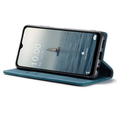 Samsung Galaxy A14 5G (SM-A146B) CaseMe Retro открываемый зелёный кожаный чехол - книжка | Vacins.lv