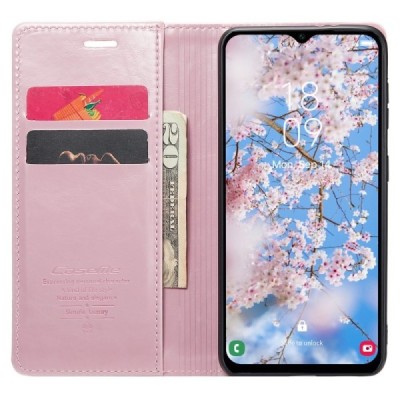 Samsung Galaxy A14 5G (SM-A146B) „CaseMe“ открываемый розовый кожаный чехол - книжка | Vacins.lv