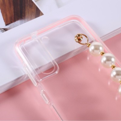 Samsung Galaxy S21 FE (Fan Edition) 5G „Pearl“ Strap твердый силиконовый чехол - прозрачный | Vacins.lv