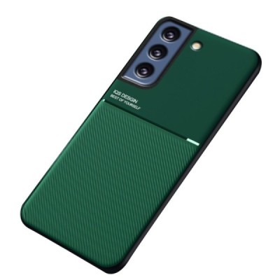 „Lines“ Magnetic магнитный чехол для Samsung Galaxy S21 FE (Fan Edition) 5G, зелёный силиконовый чехол | Vacins.lv