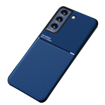 „Lines“ Magnetic магнитный чехол для Samsung Galaxy S21 FE (Fan Edition) 5G, синий силиконовый чехол | Vacins.lv